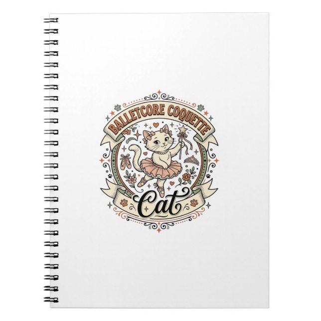 Cuaderno Gata Coqueta Balletcore Gata Coqueta Balletcore Vi (Frente)