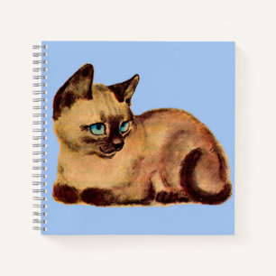 Cuaderno gatito adorable siamés