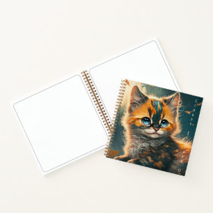 Cuaderno Gatito caparazón de tortuga de otoño