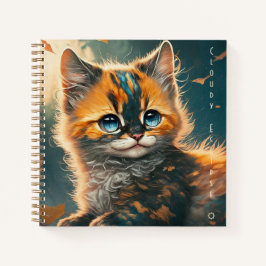 Cuaderno Gatito caparazón de tortuga de otoño
