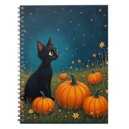 Cuaderno Gatito con calabazas