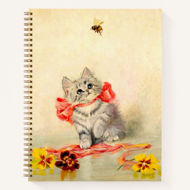 Cuaderno Gatito con cinta roja (Anverso)