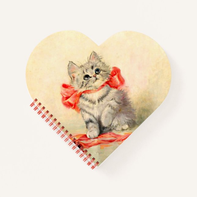 Cuaderno Gatito con cinta roja (Anverso)