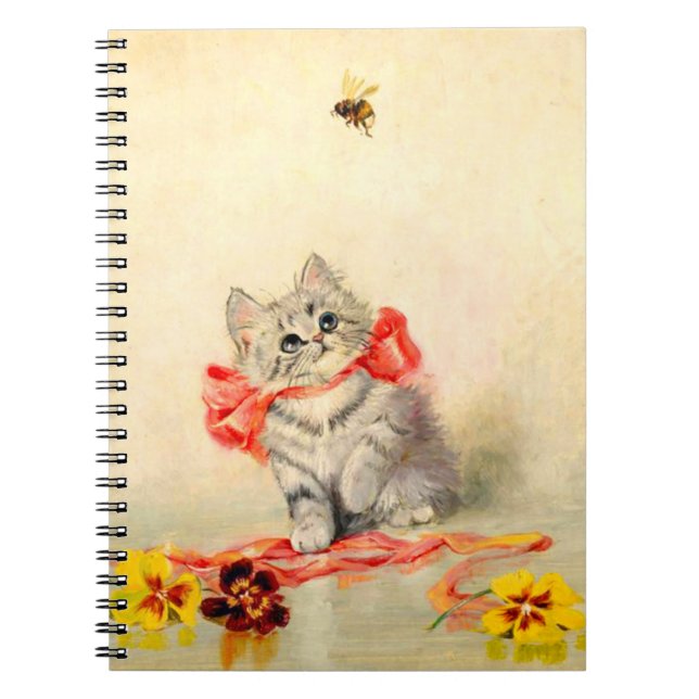 Cuaderno Gatito con cinta roja (Frente)