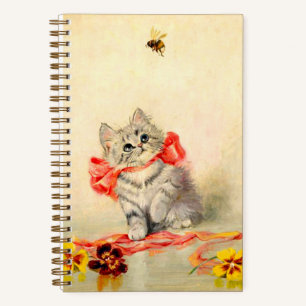 Cuaderno Gatito con cinta roja