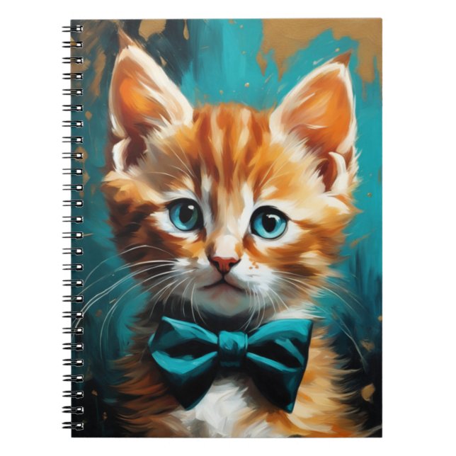 Cuaderno Gatito con corbata | Portátil (Frente)