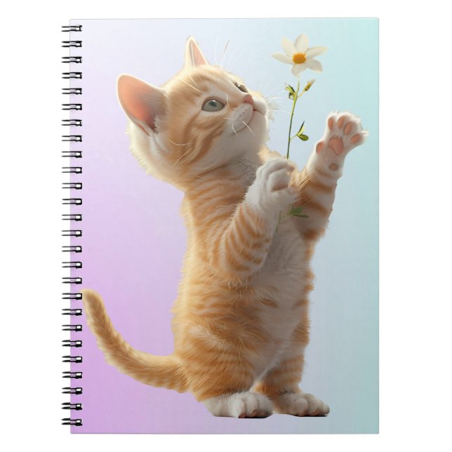 Cuaderno Gatito con flor (Frente)