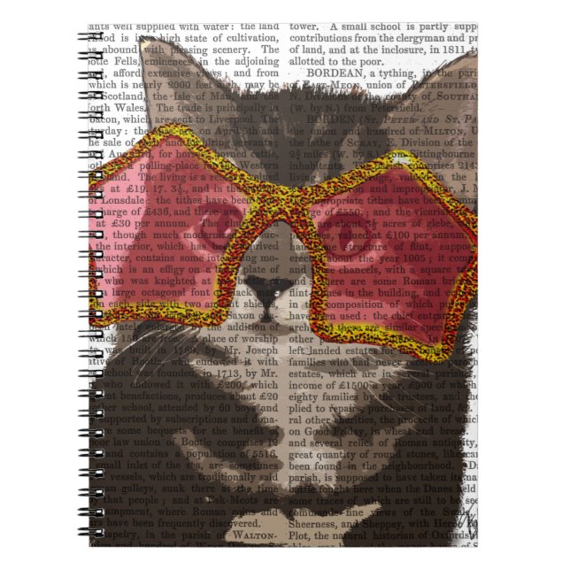 Cuaderno Gatito con gafas de sol de estrella (Frente)
