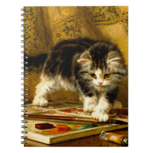 Cuaderno Gatito con pintura y brochas