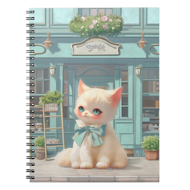 Cuaderno Gatito con sabor suave y azul en pastelería (Frente)