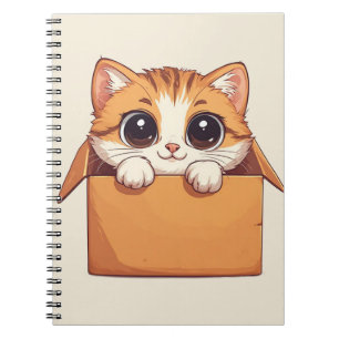 Cuaderno Gatito de dibujos animados adorable con ojos grand