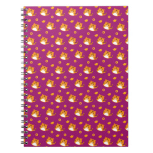 Cuaderno Gatito de dibujos animados adorable patrón continu