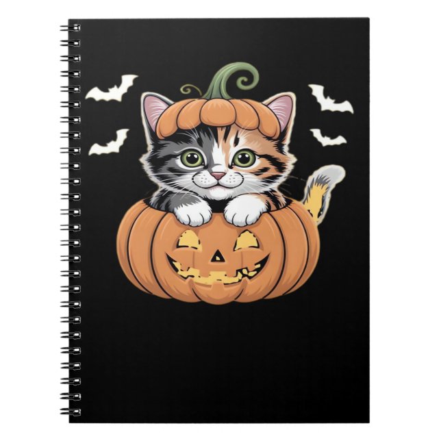 Cuaderno Gatito de Halloween en una camiseta clásica de cal (Frente)