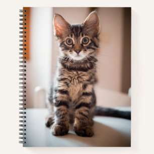 Cuaderno Gatito de Tabby en la mesa