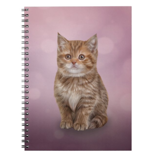 Cuaderno Gatito divertido a rayas (Frente)