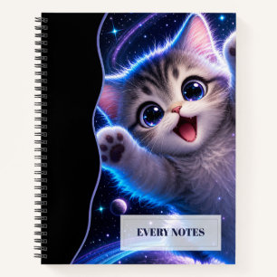 Cuaderno Gatito Espacial con Patas Levantadas – Diversión C