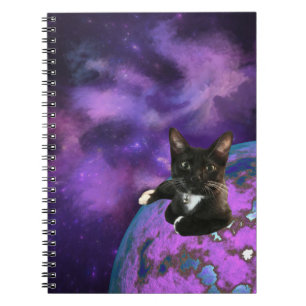 Cuaderno Gatito Galaxia Púrpura