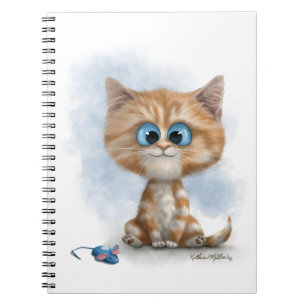 Cuaderno Gatito Jengibre con Ratón Dibujo Animado