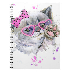 Cuaderno Gatito lindo de la acuarela