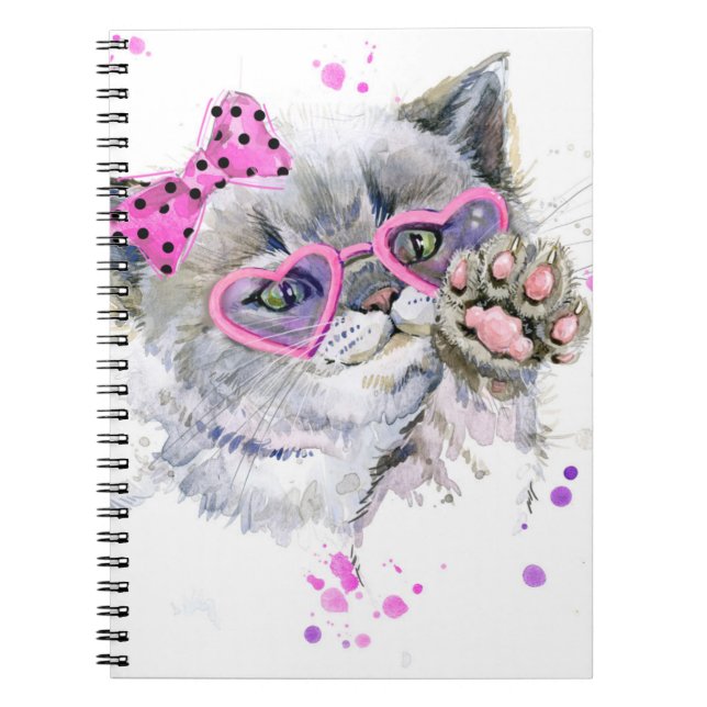 Cuaderno Gatito lindo de la acuarela (Frente)