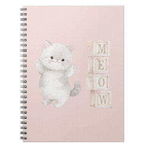 Cuaderno Gatito Minino Gris Claro Maúllo