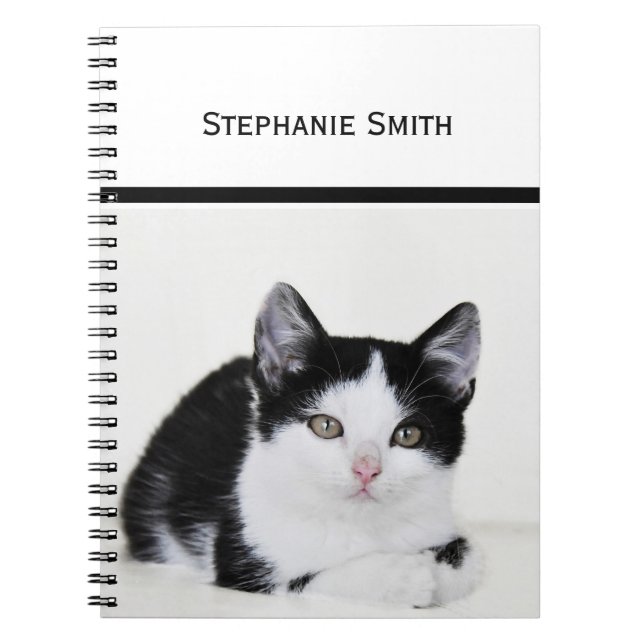 Cuaderno Gatito negro y blanco (Frente)