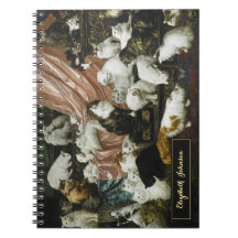 Gatitos Lindos Arte Antiguo Personalizado Monogram