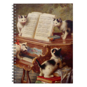Cuaderno Gatitos y piano