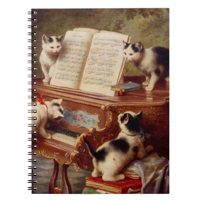 Cuaderno Gatitos y piano (Frente)