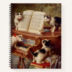 Cuaderno Gatitos y piano