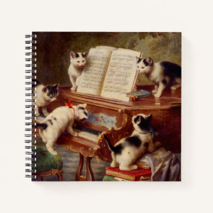 Cuaderno Gatitos y piano