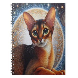 Cuaderno Gato abissiniano artístico, gatito abysiniano mode