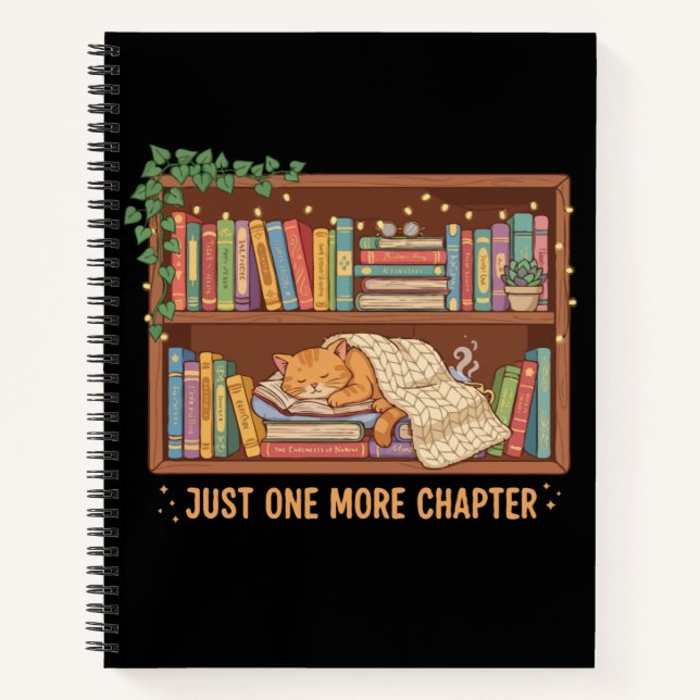 Cuaderno Gato Acogedor de Lectura "Solo un Capítulo Más" Am (Anverso)