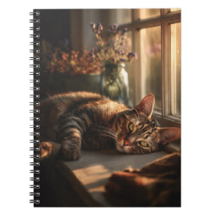 Cuaderno Gato acogedor en portátil espiral solar