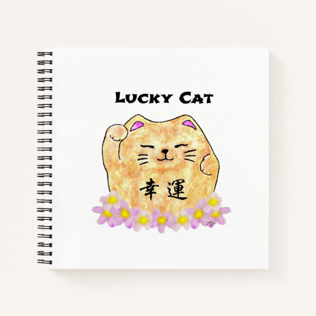 Cuaderno Gato afortunado (Maneki Neko) (Anverso)