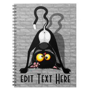 Cuaderno Gato al Revés Personaje de Dibujos Divertido
