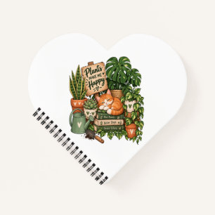 Cuaderno Gato Amante de Plantas Adorable – Las Plantas Me H