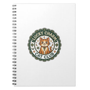 Cuaderno Gato Amuleto de la Suerte POD Arte Vectorial - Gat