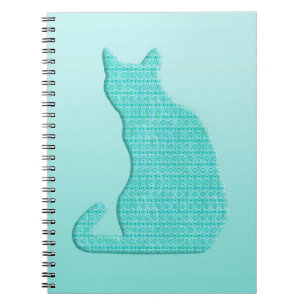 Cuaderno Gato árabe - tonos turquesa