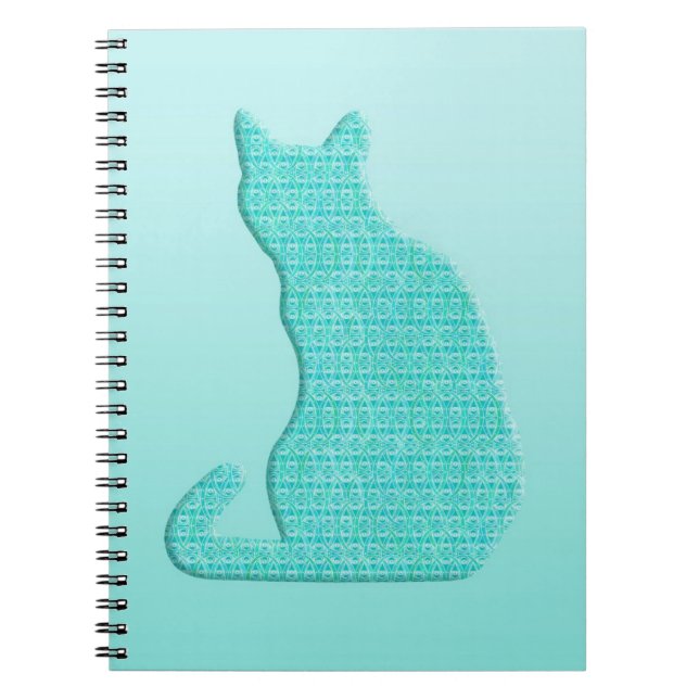 Cuaderno Gato árabe - tonos turquesa (Frente)