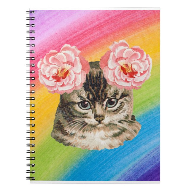 Cuaderno Gato arcoiris (Frente)