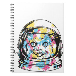 Cuaderno Gato astronauta lindo