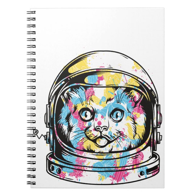 Cuaderno Gato astronauta lindo (Frente)