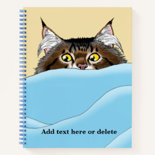 Cuaderno Gato atigrado amarillo divertido y juguetón humor