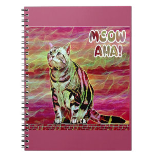 Cuaderno Gato atigrado plateado