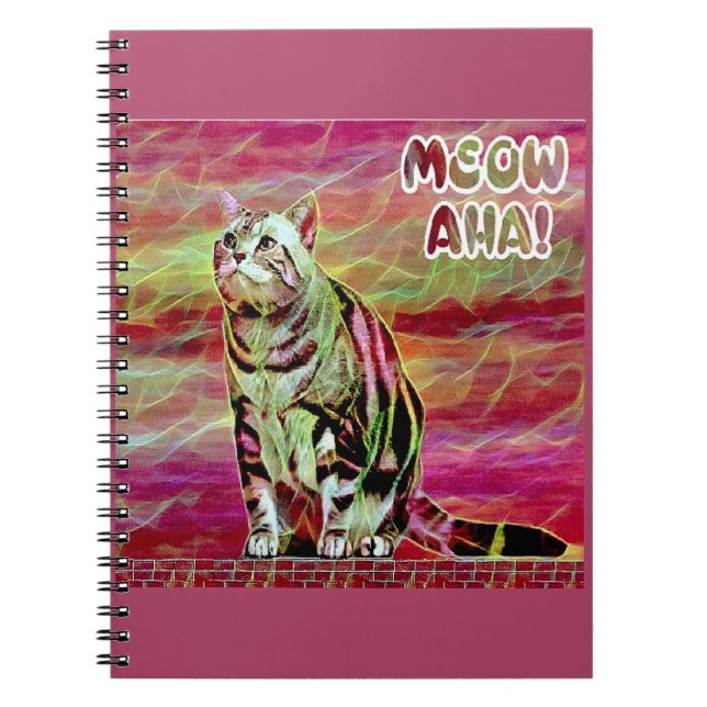 Cuaderno Gato atigrado plateado (Frente)