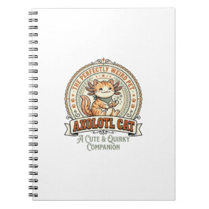 Cuaderno Gato Axolotl Axolotl Lindo Raro Gato Mascota Vinta