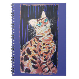 Cuaderno Gato Bengal Neon Noir