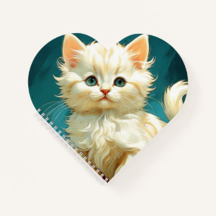 Cuaderno Gato blanco Alphonse Mucha Art Nouveau