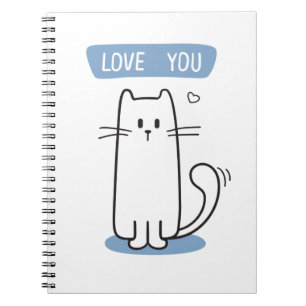Cuaderno Gato blanco mate